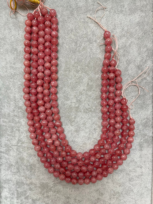 Stone Loose Bead, Round, Rhodochrosite