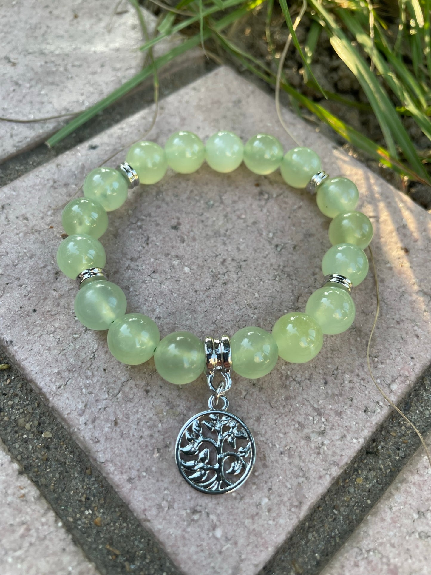Stone Tree of Life Charm Bracelet, Fluorite