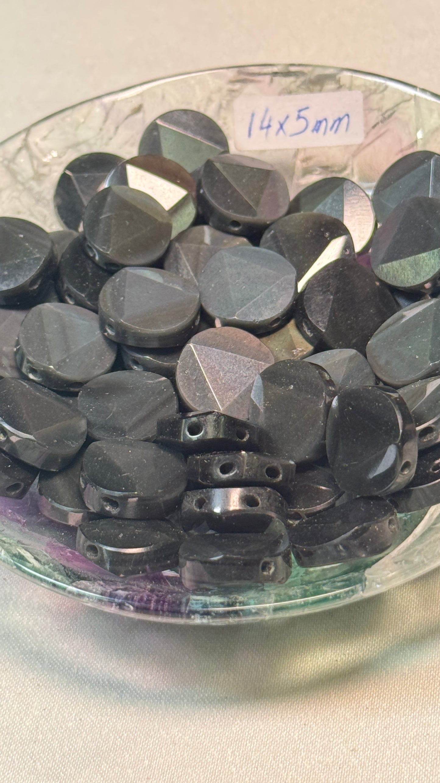 Gemstone Loose Bead, David Star, Rainbow Obsidian, DIY Jewelry