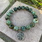 Stone Tree of Life Charm Bracelet, African Turquoise