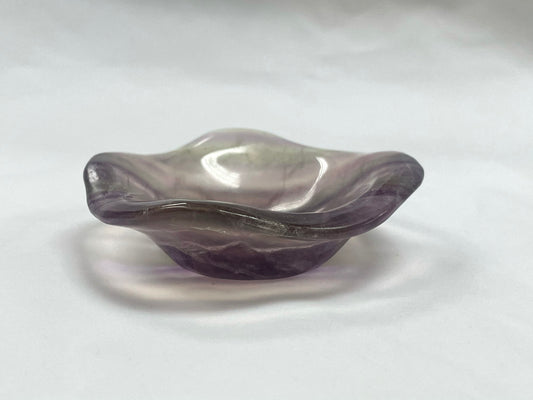 Stone Bowl, Lotus Shape, Fluorite
