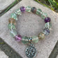 Stone Tree of Life Charm Bracelet, Fluorite