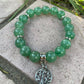 Stone Tree of Life Charm Bracelet, Black Obsidian