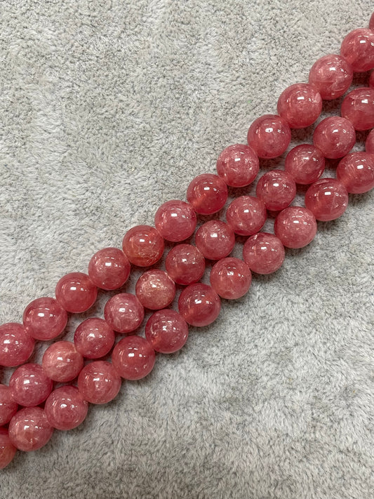 Stone Loose Bead, Round, Rhodochrosite
