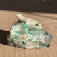 Emerald Matrix Lizard Sculpture, Natural Beryl (2.36" Long)