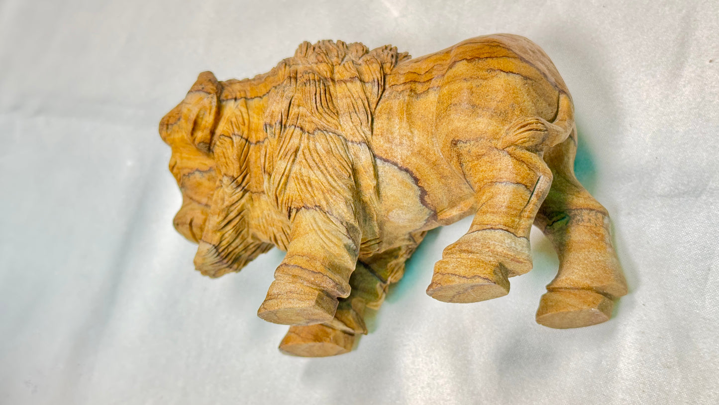 Picture Jasper Bufflo Sculpture, Hand Carved Carving