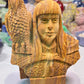 Picture Jasper Medieval Falconer and Parrot Sculpture, Hand Carved Carving