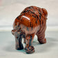 Mahogany Obsidian Bufflo Sculpture, Hand Carved Carving