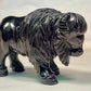 Black Obsidian Bufflo Sculpture, Hand Carved Carving
