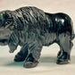 Black Obsidian Bufflo Sculpture, Hand Carved Carving