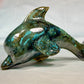 Gemstone Labradorite Dolphin  Sculpture, Hand Carved Carving