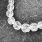 Gemstone Faceted Round Bead, Rock Crystal, Necklace