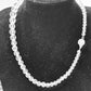 Gemstone Faceted Round Bead, Rock Crystal, Necklace