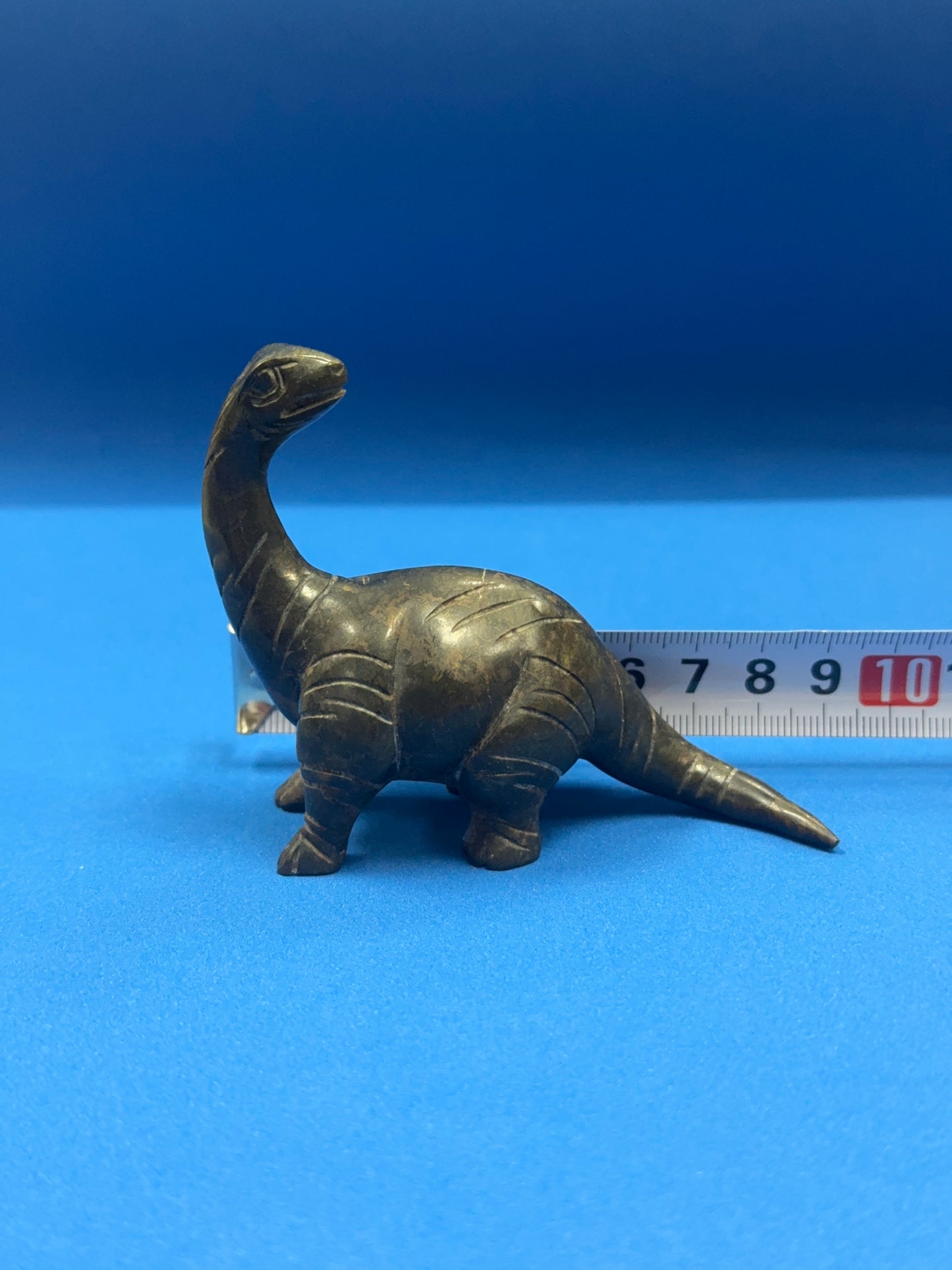 Pyrite Dinosaur Sculpture, Hand Carved Carving, Gemstone