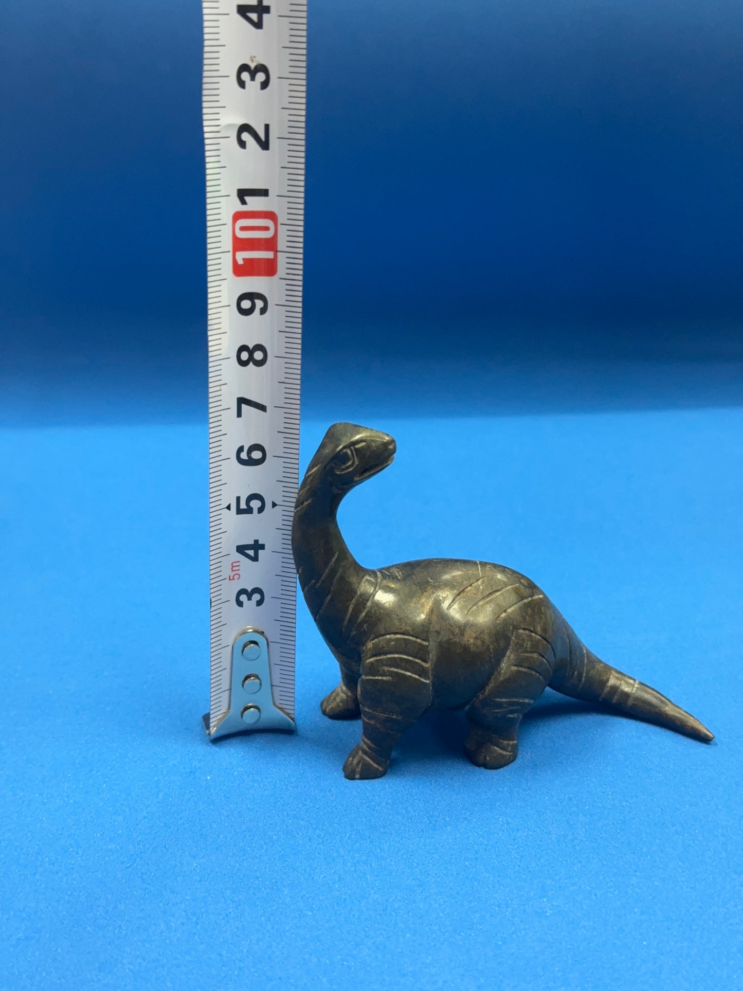 Pyrite Dinosaur Sculpture, Hand Carved Carving, Gemstone