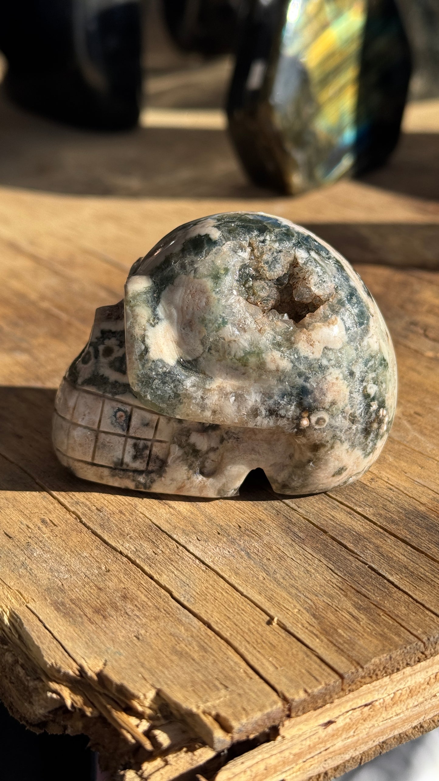 Stone Skull, Ocean Jasper, 68mm