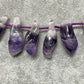 Stone Loose Bead, Dog Teeth, Chevron Amethyst