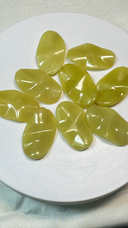 Hand Carved Gemstone Waved Bead, DIY Jewelry