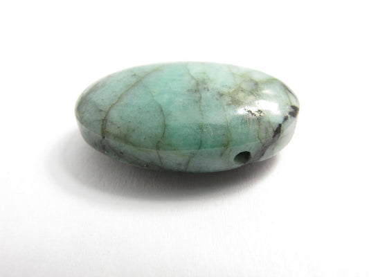Stone Pendant, Oval Side Hole, Emerald Matrix