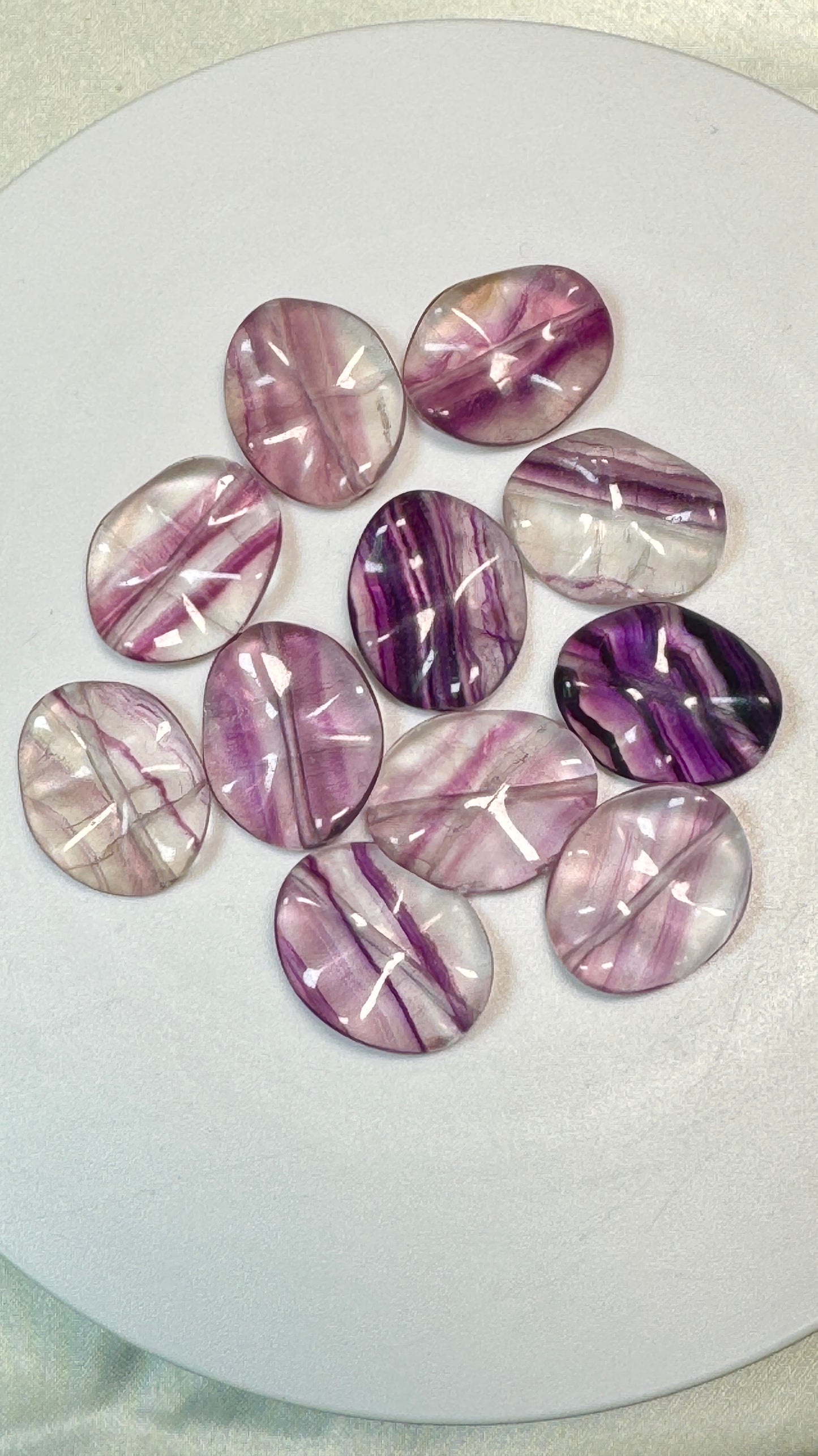 Hand Carved Gemstone Waved Bead, DIY Jewelry