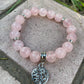 Stone Tree of Life Charm Bracelet, Black Obsidian