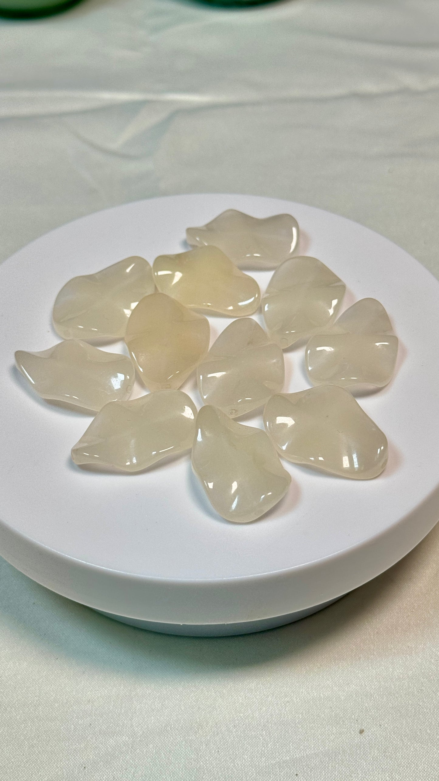 Hand Carved Gemstone Waved Bead, DIY Jewelry