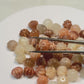 Hand Carved Gemstone Pumpkin Bead, DIY Jewelry